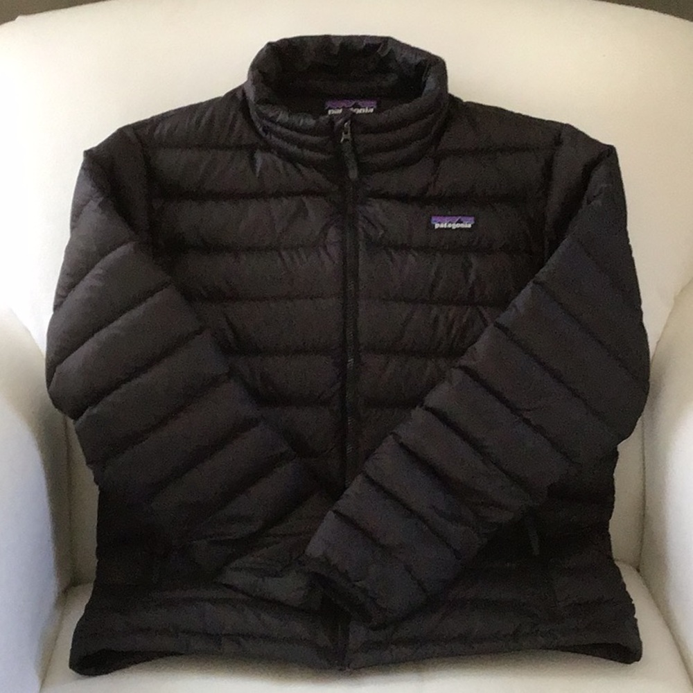 Boys Black Patagonia Down Sweater Jacket/Coat